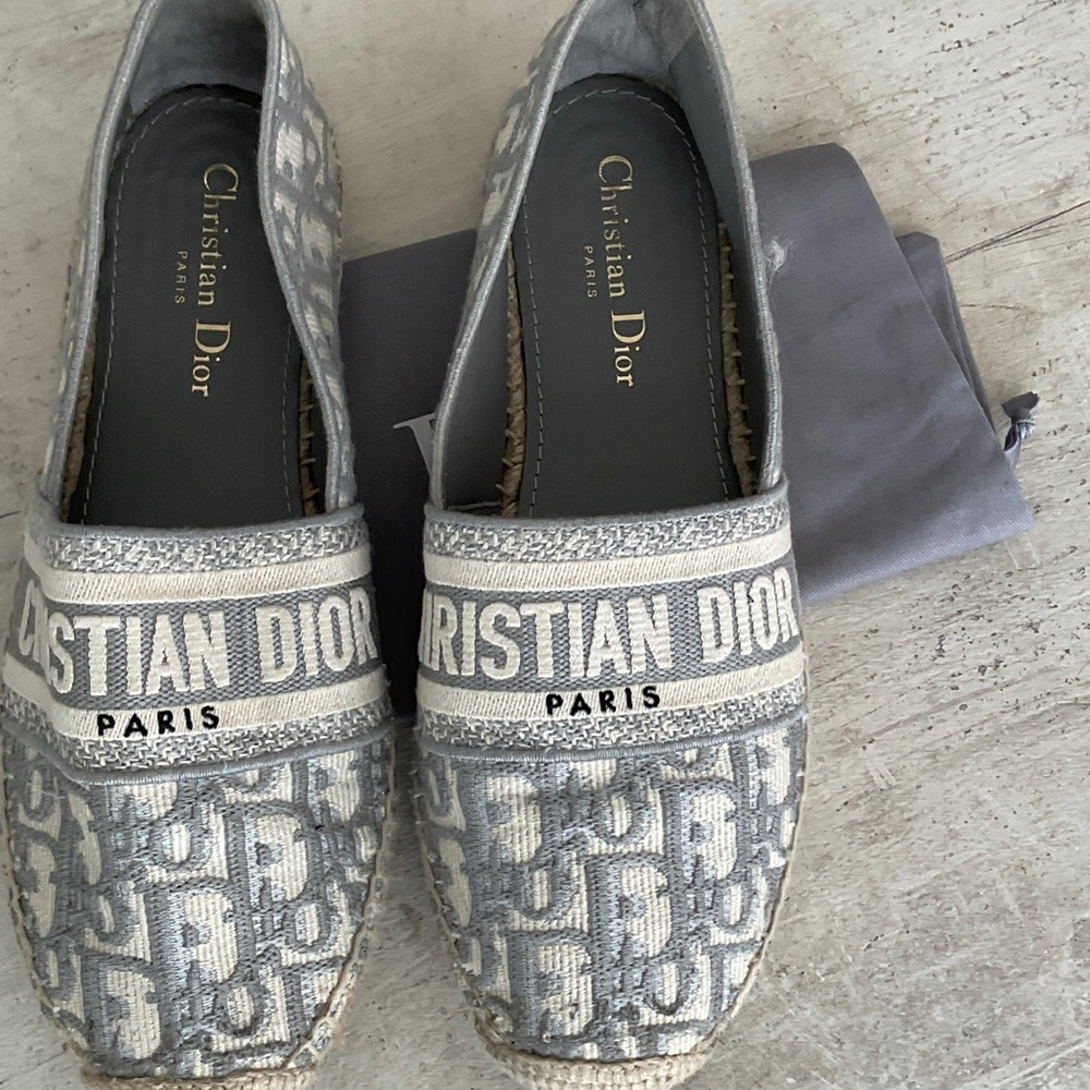 Dior Monogram Gray Espadrilles - image 3